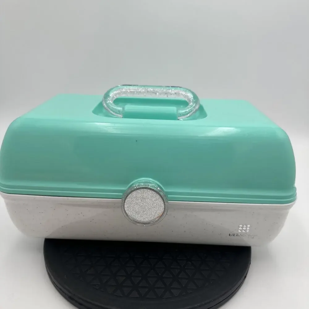 Caboodles Ulta Beauty Two Tone Funfetti Sparkle Makeup Storage Case With Mirror